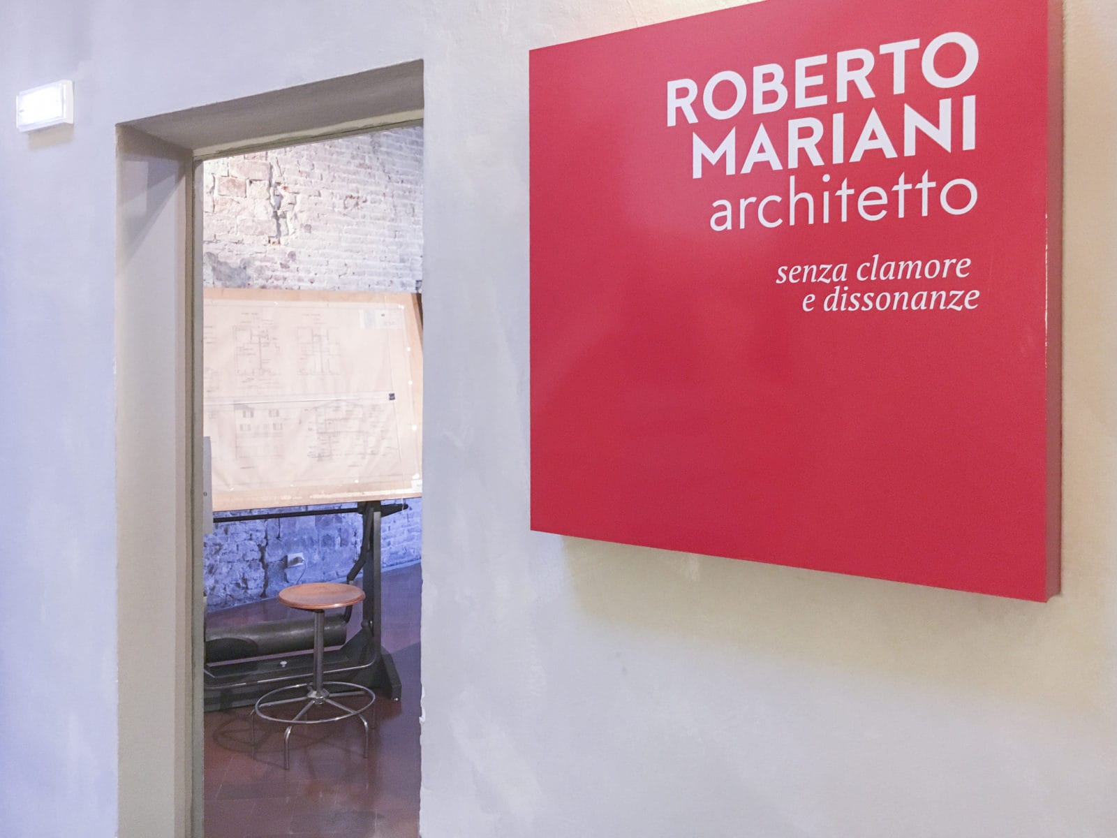 Roberto Mariani Architetto exhibition setup